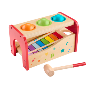 Wooden Pound & Tap Bench Xylophone Musical Instrument Toy