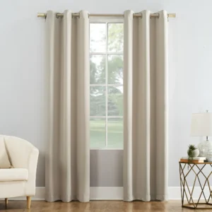 Blackout Grommet Single Curtain Panel, Beige, 40